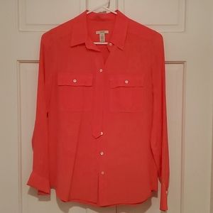 J. Crew Silk Buttondown